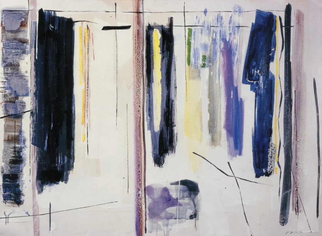 Toile de Jean-Marc Vallin exposée au MUMA en 1991