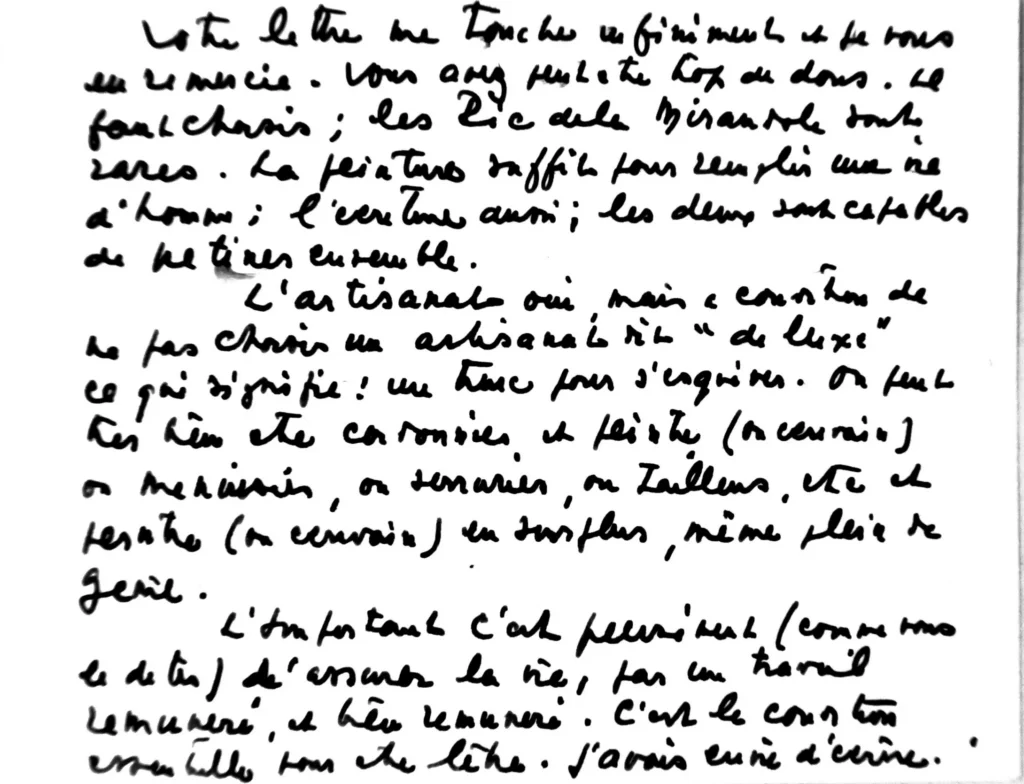 Lettre de Jean Giono à Jean-Marc Vallin 1/2